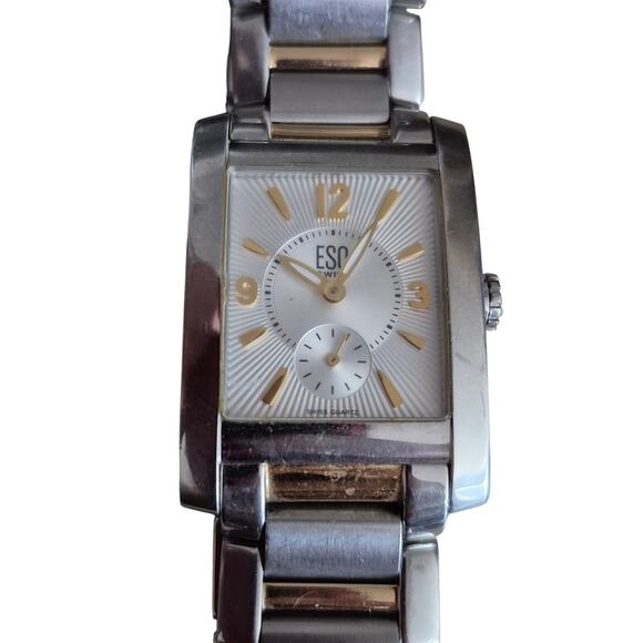 ESQ Unisex Watch Tank styled Swiss Matching Stainless Steel Band Please Read - Picture 1 of 9